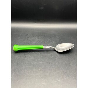 Vtg‎ Oxford Hall Stainless Flatware Green Handle MCM Japan 1973 Large Spoon